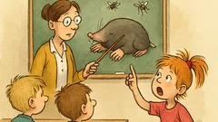 Witz: Lehrerin erklärt, dass der Maulwurf täglich Insekten