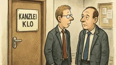 Witz: In einer Kanzlei hängt ein Schild