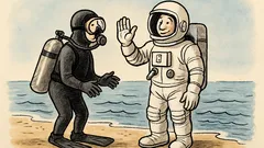 Witz: Astronaut sitzt im Taxi und murmelt