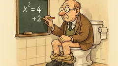 Witz: Was hat der verstopfte Mathematiker gemacht?