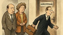 Witz: Nach verlorenem Prozess sagt der Anwalt...