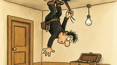 Witz: Was ist schwarz und hängt an Decke?